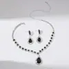 Conjunto de Colares Transfronteiriços Europeu e Americano Conjunto de Joias de Liga Conjunto para Vestido de Banquete Corrente Moda Versátil Joias de Noiva Atacado