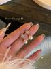 Pendientes de botón con forma de copo de nieve y perlas de ocho aristas para otoño e invierno, para mujer, 2023, nuevos y populares, pendientes únicos para mujer, pendientes de alta calidad en línea para celebridades.