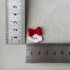 Parche de Tela de Oveja Roja de Dibujos Animados con Pajarita para Zapatos, Calcetines, Bolsas, Sombreros, Guantes, Accesorios, Funda de Teléfono, Ropa de Muñeca, Paquete de Accesorios