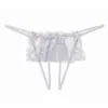 Roupa íntima sexy calcinha fio transparente de renda sexy feminina para casal amarração calça T vazada quente