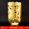 Lámpara de viento para velas producción al por mayor diseño personalizado gratuito producción hueca rotación automática material de cobre puro suministro directo de fabricantes