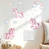Pegatinas Luminosas Estilo Acuarela Unicornio Soñador Xino Yg-B129 para Dormitorio, Entrada, Pasillo y Decoración de Pared Multiescena