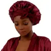 Amazon Venta al por mayor Transfronteriza Gorro de Noche de Satén Pañuelo para la Cabeza Lazo Cinta de Alta Elasticidad Sombrero para Mujer Imitación de Seda Gorro para el Cuidado del Cabello