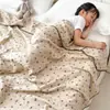 Manta de Gasa de Algodón Puro Clase A, Manta de Gasa de Doble Capa para Niños con Aire Acondicionado, Manta para Bebé, Manta de Oficina, Manta para Siesta