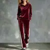 Otoño/Invierno 2026 Nuevo Conjunto de Dos Piezas de Moda Casual Holgado de Manga Larga y Pantalón Largo para Mujer, Estación Independiente Europea y Americana Transfronteriza
