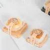 Sin Selección 50g 80g 100g Pastelería de Yema de Huevo Caja para Pastel de Luna Masa Hojaldrada Caja de Empaque para Hornear Empaque tipo Blíster
