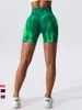 Nuevos Pantalones de Yoga Tie-Dye Aurora Control de Abdomen Levantamiento de Glúteos Color Durazno Pantalones de Fitness Shorts Deportivos para Mujer Shorts de Yoga Listos en Stock