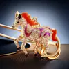 Llavero de Peluche con Forma de Pony del Zodiaco Incrustado con Diamantes, Bola de Pelo, Lindo Colgante para Bolsos de Hombre y Mujer, Anillo para Llavero, Regalo