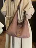 Bolso de Felpa Gamuzada para Mujer Estilo Nuevo 2026 Versátil para el Uso Diario y el Trabajo Bolso de Hombro Casual Gran Capacidad Bolso Tote Tipo Cubo