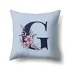 Funda de almohada de poliéster cojín de sofá simple funda de almohada con 26 letras inglesas impresas cojín lumbar de coche QTB48