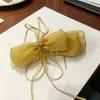 Nuevo Pinza de Banana Estilo Coreano Chica de la Luz de Luna Nicho con Lazo Fruncido para Cola de Caballo Alta, Pinza para el Cabello Accesorio de Cabello de Gama Alta