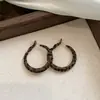 Nuevos Pendientes de Aro con Estampado de Leopardo Retro Otoño/Invierno Lujo Ligero Sensación de Alta Gama Aros para Orejas Estilo Meilade Moda Joyería para Orejas que Adelgaza el Rostro