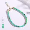 Pulsera Azul Primavera Turquesa Fina Joyería Antigua Retro Oro K Pequeña Verde Fresco para Mujer Pulsera Nicho