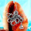 Populares en Amazon de Europa y América aretes de sirena del mito nórdico, Kraken, pulpo demonio gigante devorando barco marino, aretes de ballena