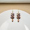 Aretes Japoneses y Coreanos Simples de Joker Divertidos de Gato Lindo Creativos de Personalidad Lindo Animal con Goteo de Aceite Venta al por Mayor Mujeres
