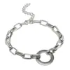 Pulsera Circular Clásica Europea y Americana Moda Viento Simple Chapado 18K Cadena Rectangular Brillante Pulsera Geométrica de Acero de Titanio Exportación