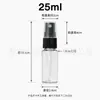 Frasco spray transparente portátil de PET com névoa fina personalizado para dispensar desinfetante e álcool, frasco spray de névoa fina suporta etiquetagem
