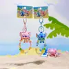 Serie de Playa de Verano Co-Branded Jinnew & Stitch Cadena de Cuentas para Teléfono Móvil Llavero Colgante Colgante para Bolso
