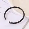 Pulsera de Acero Inoxidable Metálico con Apertura en Forma de C Transfronteriza Precio de Fábrica Vacío Chapado Eléctrico 18K Acero Trenzado Retorcido Goteo de Aceite Acero Inoxidable