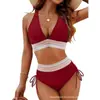 2027 Novo Modelo de Comércio Exterior Biquíni Europeu e Americano Duas Peças Roupa de Banho Feminina Fashion Justa Vendedor Mais Vendido na Amazon Roupa de Banho Transfronteiriça