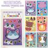 Pegatinas de caras cambiantes de animales de niña, regalo educativo para niños de jardín de infantes, collage de caras DIY, venta al por mayor transfronteriza