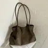 Bolso de Terciopelo Gamuzado para Mujer 2026 Nuevo Estilo Tendencia Otoño Retro Milanés Bolso Tote para el Trabajo Bolso de Hombro de Gran Capacidad
