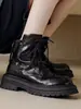 Botas Martin Elegantes en Stock para Mujer, Nuevas Otoño/Invierno 26, Botines de Punta Redonda Estilo Británico con Suela Gruesa, Botines Chelsea Retro de Tacón Grueso