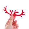Chifres de flocado para simulação de Natal, grampo de cabelo DIY, grampo de cabelo, adorno de cabeça, par de presilhas, faixa de cabelo europeia e americana, acessórios fofos