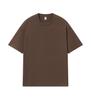 Camiseta de Manga Corta para Hombre de Algodón Puro 250g Talla Us Transfronteriza, Camiseta de Marca Moderna de Color Sólido Holgada, Ropa de Trabajo Unisex, Disponible Impresión de Logo Personalizado