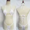 Ropa Interior Sexy Transfronteriza Mini Traje de Baño Traje de Baño Mujeres Sexy Perspectiva ebay Conjunto de Bikini de Tres Puntos 488