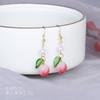 Pendientes Hanfu pendientes de borla accesorios de traje antiguo corte retro borla larga clip para la oreja niña pendientes antiguos generación cabello