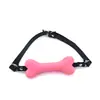 Personalizado Cão Branco Sexy Osso de Cachorro Bola de Boca Casal Flertando Brinquedo Sexual Alternativo Plug de Boca de Osso Sm Treinamento Ferramenta de Tortura