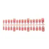 Pegatinas para Uñas Artísticas con Uñas Ovaladas en Degradado Rosa y Dorado, Uñas Ojo de Gato Estilo Francés Ligero, Arte de Uñas Transfronterizo Europeo y Americano