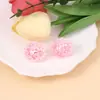 Atmosfera de primavera e verão charmosos brincos de flores cor-de-rosa com lantejoulas moda requintada brincos de princesa super fada