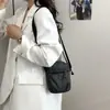 Bolsa Pequeña para Mujer, Estilo Coreano, Tela de Nylon a Cuadros de Nicho, Casual, Unisex, Ligera, Bolso de Hombro Cruzado, Bolsa para Teléfono Móvil