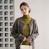 Abrigo-suéter de cuello redondo para mujer, nuevo estilo de otoño, corte holgado, cárdigan de punto suave y cómodo, prenda exterior