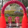 Arco de Flores para Casamento Arco de Flores de Seda Novo Modelo para Evento de Celebração de Inauguração de Loja Decoração de Arco de Casamento Arranjo de Flores Suporte de Flores