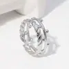 Anillo de Acero Inoxidable de Venta Caliente Transfronteriza, Corona Moderna y Lujosa, Apertura Dorada de 18K que No se Desvanece, Pulsera Ajustable de Acero de Titanio