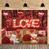 Tela de Fondo Transfronteriza Nueva para el Día de San Valentín 2026 para Decoración de Citas de Parejas, Tela Colgante para Habitación y Arreglo Exterior, Tela Colgante para Banner