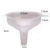 Funil de cozinha de PET de alta transparência de grau alimentício para dosagem de óleo, vinho e perfume, com boca larga e pescoço longo