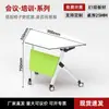 Mesa de Conferência Dobrável, Conjunto de Mesa e Cadeira para Treinamento, Mesa Longa Móvel e Conectável, Mesa Dupla, Mesa de Escritório para Sala de Conferências