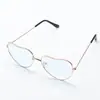 Gafas de Sol de Moda con Forma de Corazón Gafas de Sol Retro Amor Océano Gafas de Fiesta Gafas de Sol Metálicas con Corazón