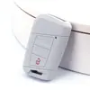 Adecuado para Volkswagen Golf 7, funda de llave de coche de 3 llaves con placa recta, borde completo, funda de llave de silicona Magotan Tiguan L