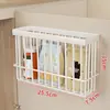 Caja de almacenamiento dentro de la puerta del gabinete de la cocina, porta film adherente de montaje en pared, cesta colgante lateral para refrigerador, estante mágico para puertas de gabinete