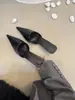 Zapatillas de Media Punta para Mujer Verano Tacón Bajo Punta Cerrada 2026 Nuevo Estilo Coreano Temperamento Versátil Tacón Gatito Tacones Altos