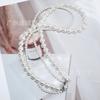 Zhao Liying con lingote de plata de ley S925, hebilla, cadena de clavícula doble apilada, collar generoso, simple y versátil, directo de fábrica