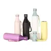Taza Termo Simple de Acero Inoxidable 304 500ml Boca Pequeña Botella de Agua Deportiva con Correa Taza de Agua Fría Portátil Personalizable