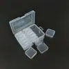 Caja de plástico transparente de 15 compartimentos para cuentas sueltas, arte de uñas, diamantes, caja de embalaje para joyería DIY, caja de almacenamiento portátil multifuncional con múltiples compartimentos