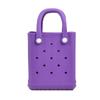 Celebridad de Internet Misma Calidad EVA Bolso de Moda para Mujer Todo Fósforo Bolso con Agujeros con Correa para el Hombro Mini Bolso de Gelatina Cesta para Teléfono Móvil