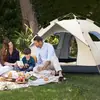 Tienda de campaña, Tienda de campaña familiar para 4-5 personas, Tienda tipo domo, Tienda portátil impermeable y a prueba de viento con bolsa portátil, Adecuada para actividades al aire libre en terraza y camping
